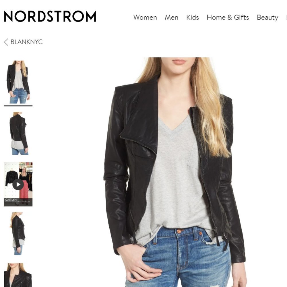 BLANKNYC faux leather jacket - Charcoal Grey NWOT